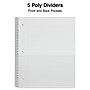 Staples Premium Poly 5-Subject Notebook, 8.5" x 11", College Ruled, 200 Sheets, Blue (TR58318)~#|#~14FBCF2F-5843-4A6C-8512E5565220C60C_sc7