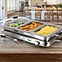 MegaChef 3-in-1 Buffet Server and Warming Tray, Triple 2.63 Quart Trays~#|#~1507D345-C1CA-4915-850283A7481F3CC1_sc7