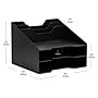 Mind Reader 5-Compartment Plastic Desk Tray, Black (ANCHBOX5-BLK)~#|#~150B2741-A9B2-4929-B96982EB2EFB6398_sc7