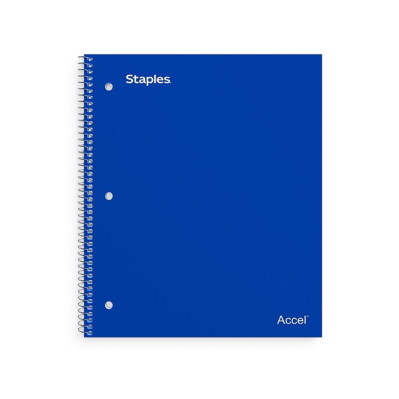 Staples Premium Poly 5-Subject Notebook, 8.5" x 11", College Ruled, 200 Sheets, Blue (TR58318) image 1