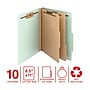 Staples Heavy Duty Pressboard Classification Folder, 2-Dividers, 2" Expansion, Letter Size, Green, 10/Pack (ST62790)~#|#~15110E7B-C008-4107-AE9F7C09BC39FC0D_sc7
