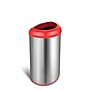 Nine Stars Stainless Steel Trash Can with Open Lid, 13.2 Gallon, Red/Silver (OTT-50-19RD)~#|#~15157CB4-74ED-495D-A35FC851860D72AA_sc7