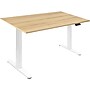 Mount-It! 55"W Electric Rectangular Adjustable Standing Desk, Maple/White (MI-18097)~#|#~15160C8E-AD1E-4FBA-AECDD61C1856DB29_sc7