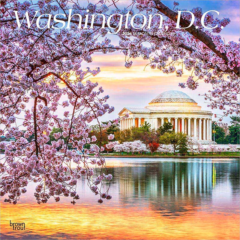 2026 BrownTrout Washington D.C. 12" x 12" Monthly Wall Calendar (9798330706198) image 1