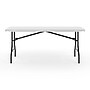 Staples 6' x 29.5" Heavy Duty Plastic Folding Table, White Granite (62109)~#|#~15254C18-F9ED-4D85-94CA2538A4D6A8D2_sc7