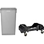 Alpine Industries Polypropylene Trash Can and Dolly, 23 Gallon, Gray (ALP477-GRY-PKD)~#|#~152649DC-BC6C-4735-A33D1BFB5FF01580_sc7
