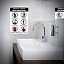 Avery Surface Safe "Prevent Germs from Spreading" Preprinted Wall Decals, 7" x 10", White/Black, 5/Pack (83174)~#|#~152EBA0A-5112-47D2-863322AFB6A66133_sc7