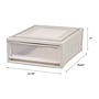 Iris Shallow Stackable Storage Drawer, Plastic, Gray, 4/Carton (170441CT)~#|#~1536EF81-BBE3-4A2B-99860019E6CE0D1B_sc7