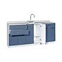 Viva Comfort 36.75'' H x 72" L Medical Cabinet with Center Sink, 6-Doors, 3-Drawers, Blueberry (902BASE72CSBL)~#|#~15418B99-3677-408A-8FE7903EF12BC1C0_sc7