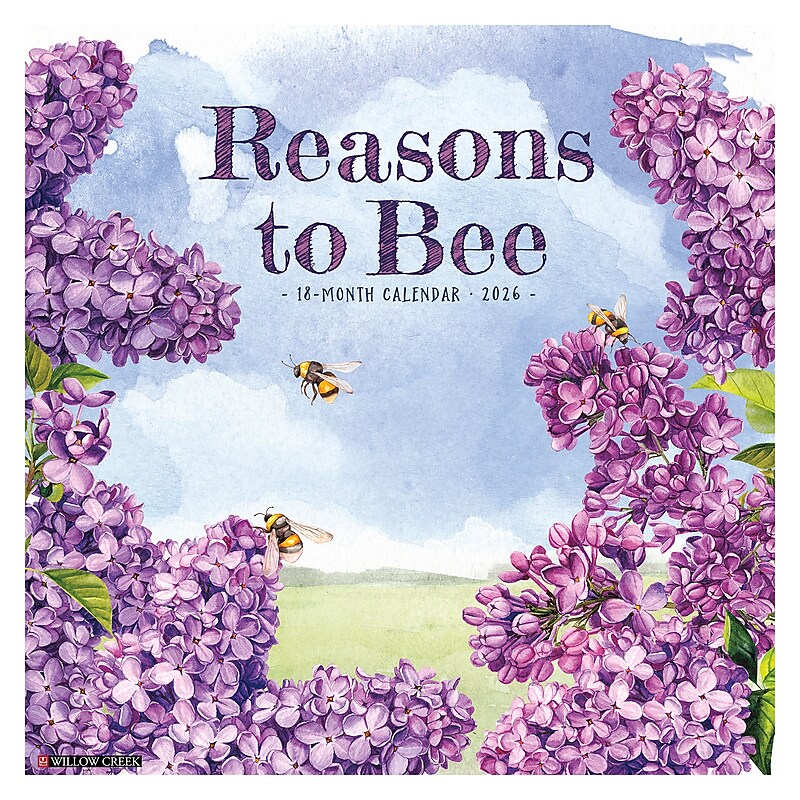 2026 Willow Creek Reasons to Bee 12" x 12" Monthly Wall Calendar (52587) image 1