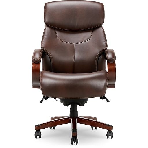Staples brown leather discount office chair
