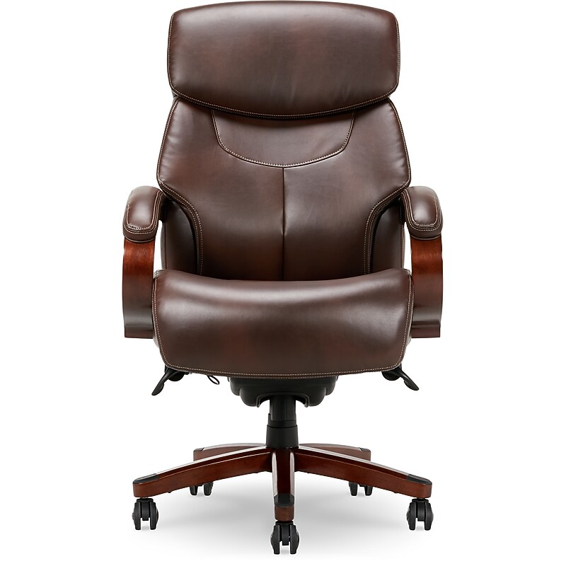 La-Z-Boy Bradley Bonded Leather Executive Chair, Roasted Chestnut (44762) image 1