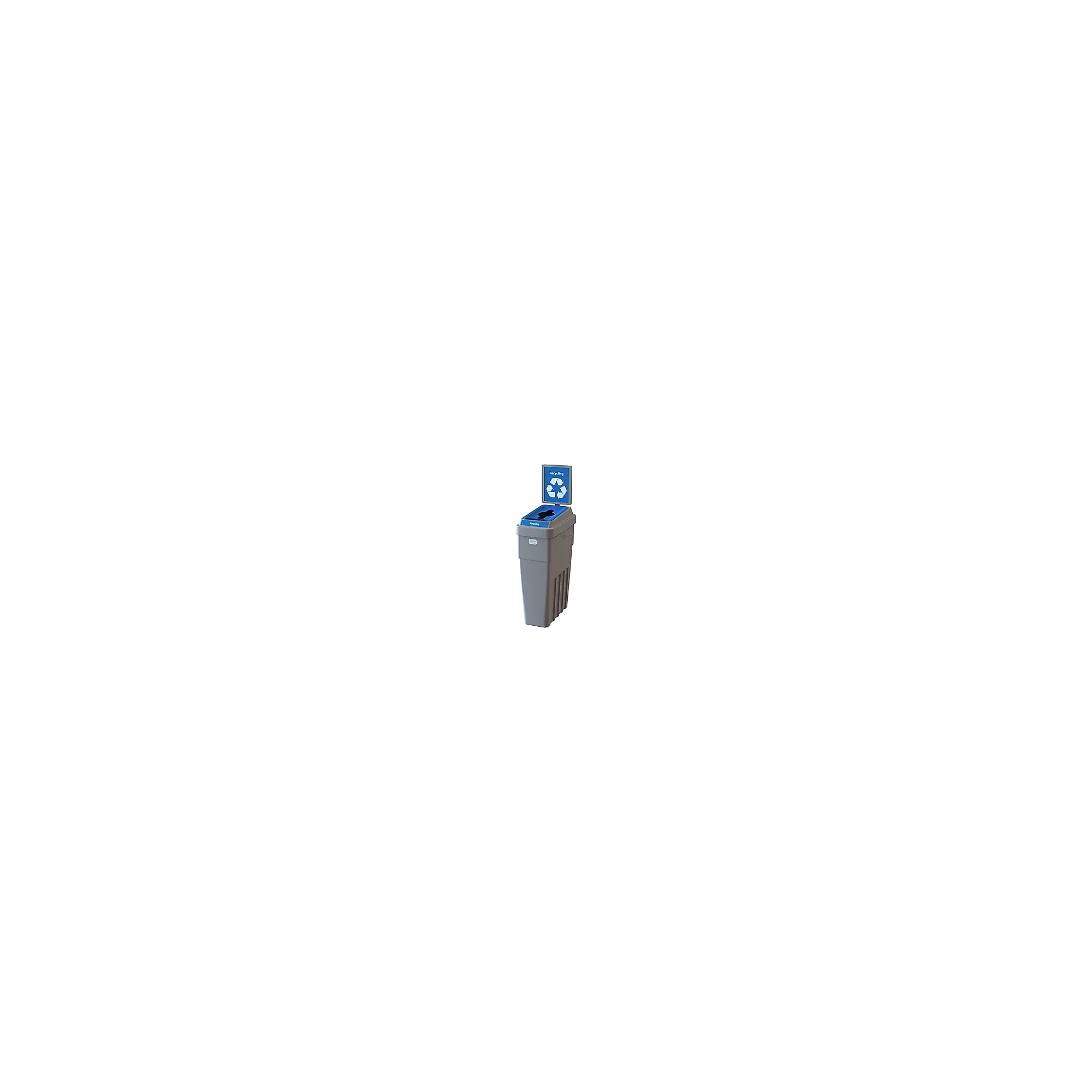 CleanRiver LeanStream Plastic Single-Stream Recycling Station, 23 Gallon, Gray (LS1B-005) Sansujyuku sansujyuku.com