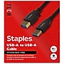 Staples TECH 6 ft. USB-A to USB-A Cable, Male to Male, Black (ST62442)~#|#~1557808E-B601-4301-88F49868D1A70DBC_sc7
