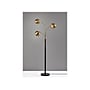 Adesso Emerson 68" Matte Black/Antique Brass Floor Lamp with 3 Globe Shades (5139-21)~#|#~1557F070-F109-470D-8088A586DDCD33E0_sc7