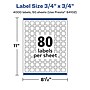 Avery Laser/Inkjet Square Multipurpose Labels, 0.75" x 0.75", White, 4000 Labels/Box (94102)~#|#~1559A083-FE7B-4762-8980FA671C0347D4_sc7