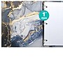 Global Printed Products Marble 1" 3-Ring Non-View Binders, Multicolored, 4/Pack (GPP-0096-A)~#|#~155BB5C2-B874-4F26-BEBAF30212665F0C_sc7