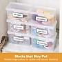 Bostitch Konnect Nest Stackable Boxes, 5.2" x 3.5" x 2.7", Index Size, Clear, 6/Pack (23231-6PK)~#|#~155F46C1-F815-4256-97EF035DA9F0BD4B_sc7