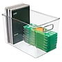iDESIGN Plastic Storage Bin, 7.75" x 12"x 8", Clear, 2/Pack (28012M2)~#|#~156A9162-7817-47F7-8FF06E79BDCB8A8C_sc7