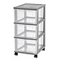 Iris 3-Drawer Storage Cart, Plastic, Elephant Gray, 2/Pack (500415)~#|#~156E5FCE-EADE-4250-BA2555BB14A1249F_sc7