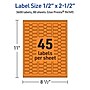 Avery Laser/Inkjet Multipurpose Decorative Edge Labels, 0.5" x 2.5", Bright Orange, 3600/Box (94749)~#|#~15721F89-31F4-42CE-BFA75F7B51523F84_sc7