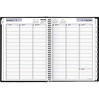 2024 AT-A-GLANCE DayMinder Premiere 8" x 11" Weekly Appointment Book Planner, Black (G520H-00-24)