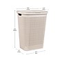 Mind Reader 15.85-Gallon Hamper with Lid, Plastic, Ivory (60FABHAMP-IVO)~#|#~157697AA-2CE0-40AE-BBCE6C0311E3FDAA_sc7