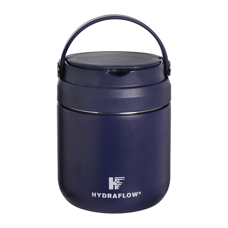HYDRAFLOW Stainless Steel Vacuum Insulated Food Jar, 20 oz., Navy Blue (324817) image 1