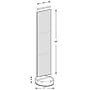 Azar Displays 60”H x16”W Two-Sided Pegboard Floor Display On a Revolving Round Studio Base, Yellow  (700780-YEL)~#|#~1578CC7D-F548-46F4-A7A386D897C2884D_sc7