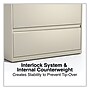 Alera® Four-Drawer Lateral File Cabinet, 36w x 19-1/4d x 54h, Putty~#|#~15795D59-989E-40D9-B9D982C1E86011B5_sc7