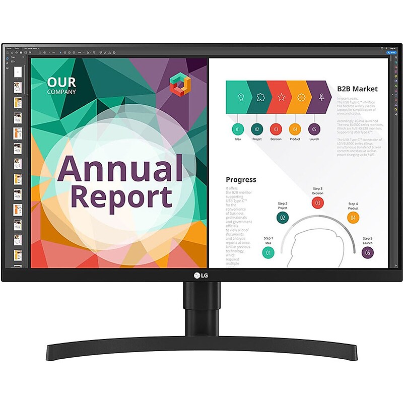LG 27" 4K Ultra HD 60Hz LED Monitor, Textured Black (27BN85UN-B) image 1