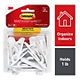 Command Small Utility Hook Mega Pack, 2 lb., White, 24/Pack (17002-MPES)~#|#~1581ED37-7F6F-490E-905B1E071BCF6E0D_sc7