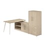 Bush Business Furniture Vista 60"W L Shaped Desk with Low Storage Cabinet and Wardrobe, Natural Elm (VST010NE)~#|#~158430F9-13AB-485F-882D65A95D6B2B53_sc7