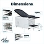 Viva Comfort Adjustable Exam Table with Stirrups & Storage, 500 lbs. Capacity, Black (ADI996-09-SSU2-BLK-MK)~#|#~1584388A-2E53-4717-907FF13E2E508C7A_sc7