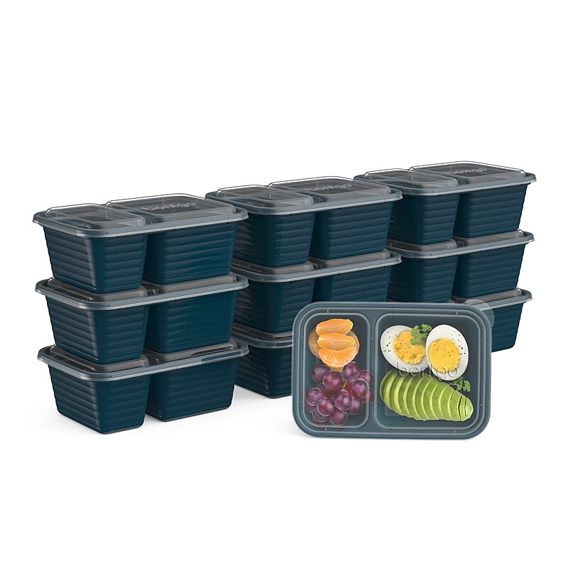 bentgo Prep Snack Containers, Deep Teal, 8 oz. , 10/Pack (BGPRSNK-DT) image 1