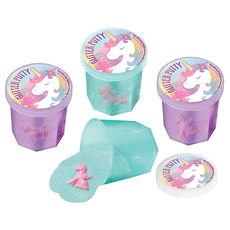 Party City Glitter Unicorn Putty with Toy, 12/pack (AM3902410-NS) image 1