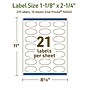 Avery Dissolvable Oval Multipurpose Labels, 1-1/8" x 2-1/4", Off-white, 210/Pack (94054)~#|#~1590B79B-6ACF-4C27-A068C39C50473AC3_sc7