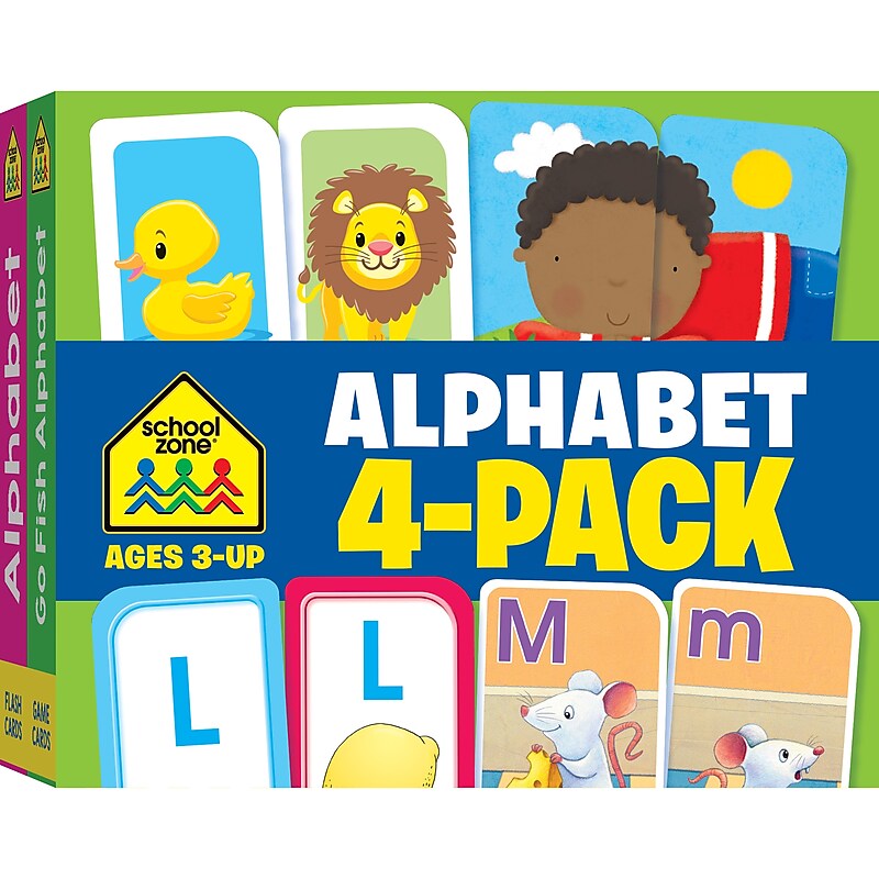 School Zone Alphabet Flash Cards, 4/Pack (SZP04043) image 1