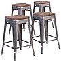 Flash Furniture Lincoln Contemporary Metal Counter Height Stool without Back, Clear Coat, 4-Pieces/Pack (4XUDGTP000424W)~#|#~159CF519-0D61-435C-BA401F4F08879583_sc7