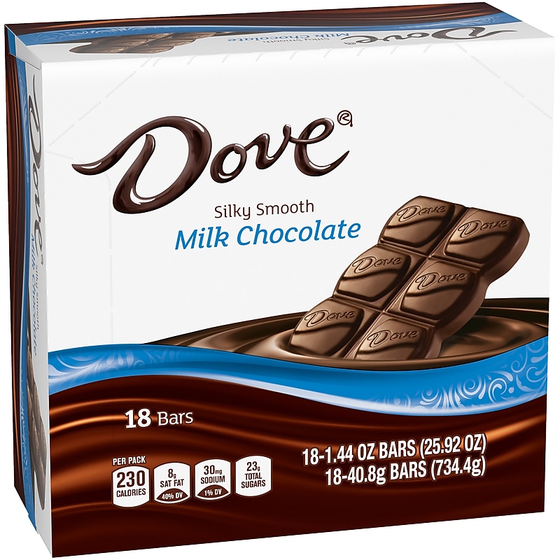 Dove Milk Chocolate Candy Bar, 1.44 oz., 18 Bars/Box (209-00468) image 1