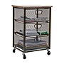 Mind Reader 3-Drawer Rolling Storage Organizer Cart with Wheels, Black (3TMESHC-BLK)~#|#~159D8A2B-F9B3-4AF8-BFDA1B20B1E54B0A_sc7