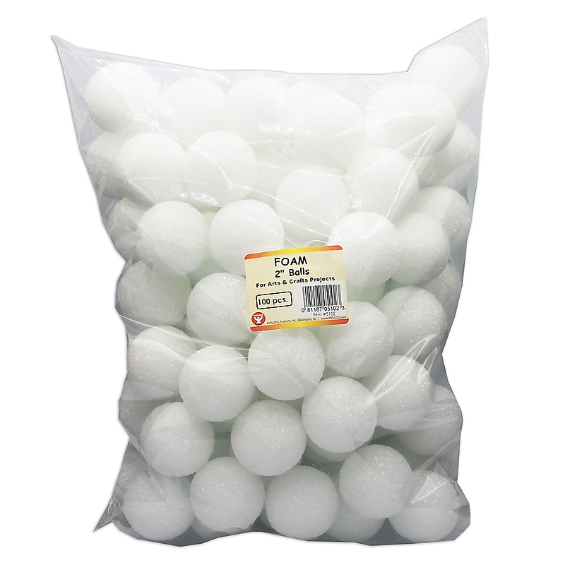 Hygloss Balls, White, 100/Pack (HYG5102) image 1