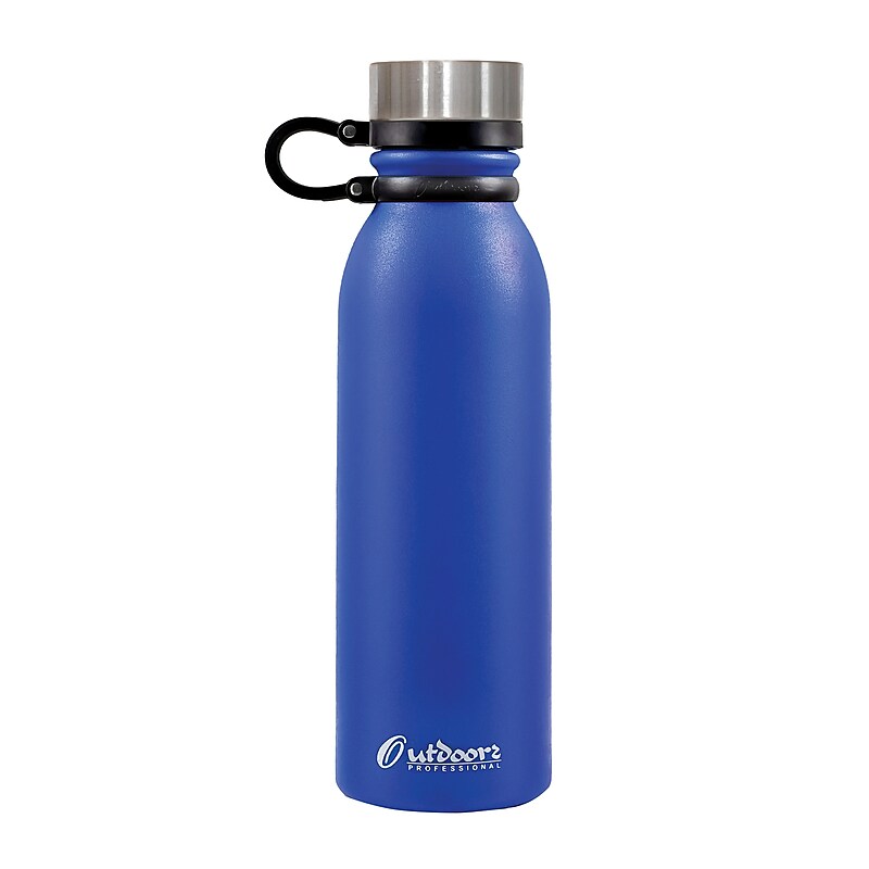 Outdoors Professional Stainless Steel Double Wall Insulated Travel Bottle, 20 oz., Blue (OUTD1312) image 1
