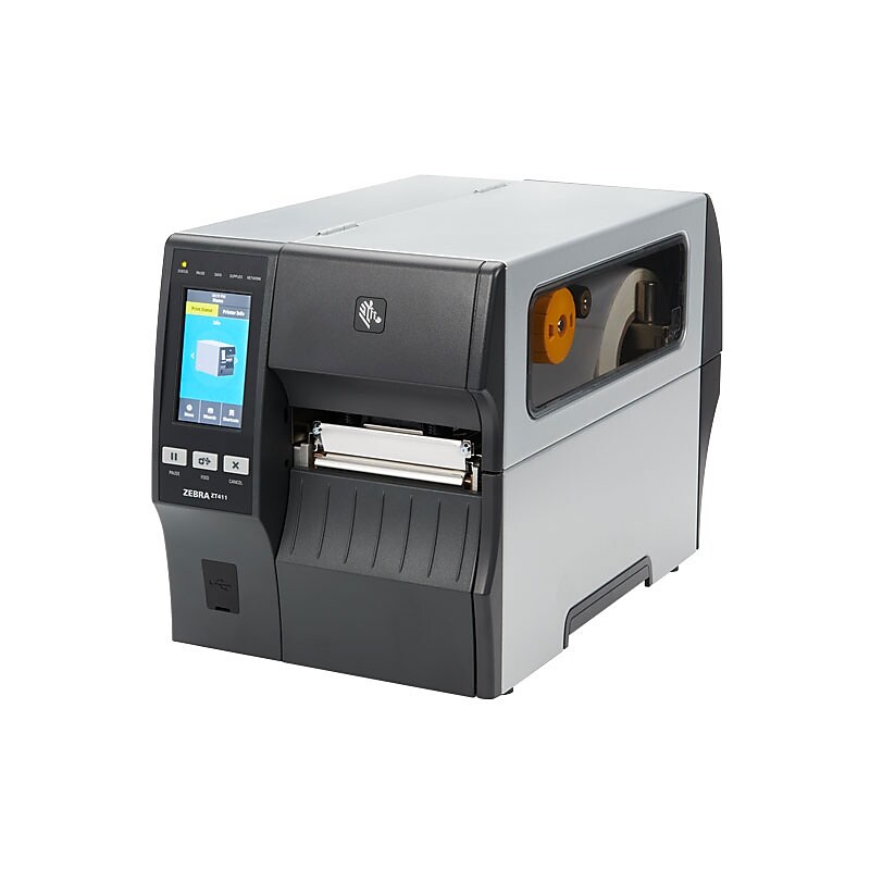 Zebra ZT41142-T31E000Z Thermal Transfer Industrial Printer, USB/Ethernet/Bluetooth/Wi-Fi 6, Black image 1
