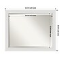 Amanti Art Flair Soft White Narrow Frame Wall Mirror, 26" x 32" (A42674960928)~#|#~15A66825-9B86-42E9-88F1B2D63D9DB1A5_sc7