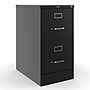 Staples 2-Drawer Vertical File Cabinet, Locking, Letter, Black, 22"D (22335D)~#|#~15A9C176-36E7-4E83-91C91113524B75D7_sc7