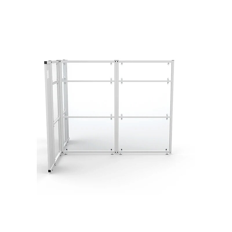 VersaDesk WorkNest 66"H x 79.5"W T-Shaped Cubicle Panel Workstation, White (WNCT-7296-W) image 1