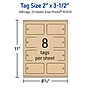 Avery 2" x 3-1/2"  Blank Price & Merchandise Tags, Kraft Brown, 200/Carton (95323-KMT25)~#|#~15AD6F26-CC00-4052-A7AB7EBF726DFC83_sc7