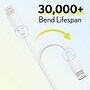 Overtime Apple MFi Certified Lighting USB 4 ft. Cable for iPhone/iPad/iPod Touch, White, 3/Pack (CE14541A)~#|#~15AE2AB4-A908-438D-9BB7A8F6391E782D_sc7