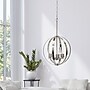 Lalia Home 3-Light 18" Adjustable Globe Hanging Metal and Clear Glass Ceiling LED Pendant, Brushed Nickel (LHP-3010-BN)~#|#~15AE6005-8027-4F12-AF7728E6BDE35926_sc7